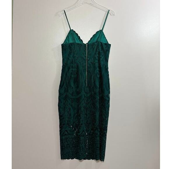 Bardot Gia Lace Dress in Forest Green Size 8 - Picture 5 of 11